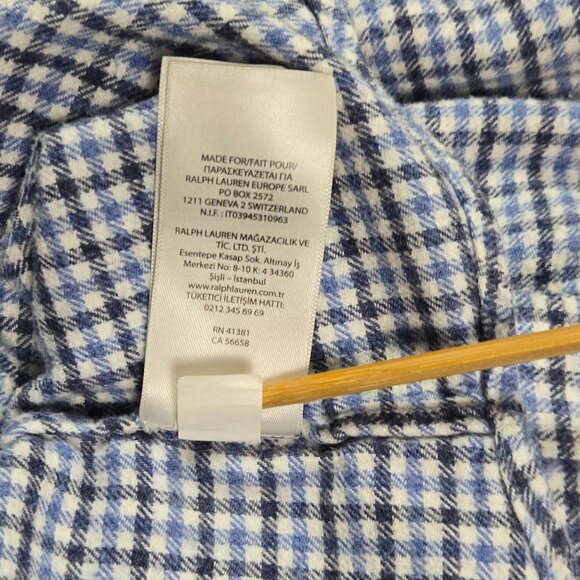 Ralph Lauren XL Classic Fit Blue Plaid Button Down Shirt Long Sleeve Preppy - Picture 13 of 16